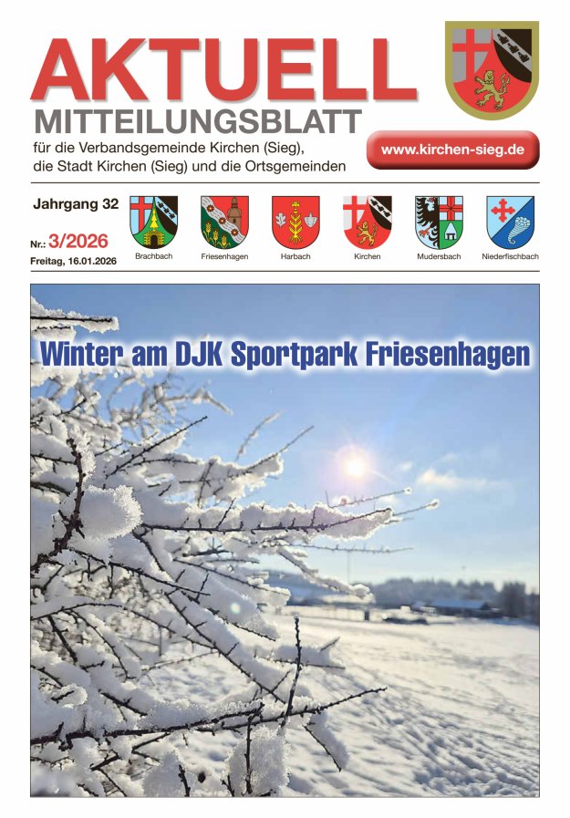 Aktuell - Mitteilungsblatt für die VG Kirchen (Sieg) Titelblatt 03/2026
