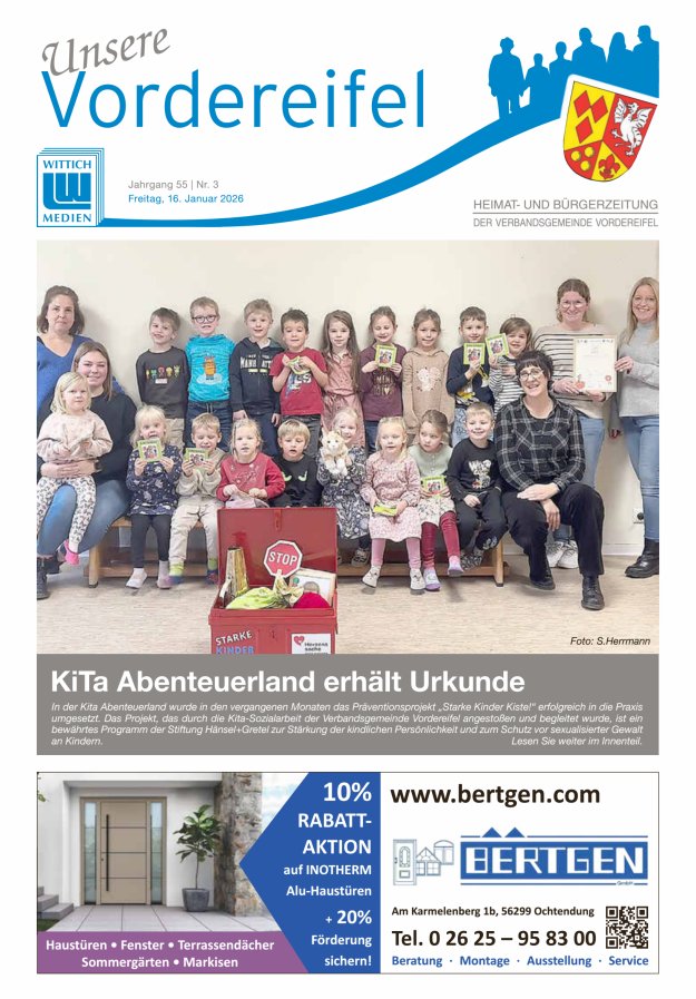 Mitteilungsblatt Vordereifel - Heimat- u Bürgerzeitung der VG Vordereifel Titelblatt 03/2026