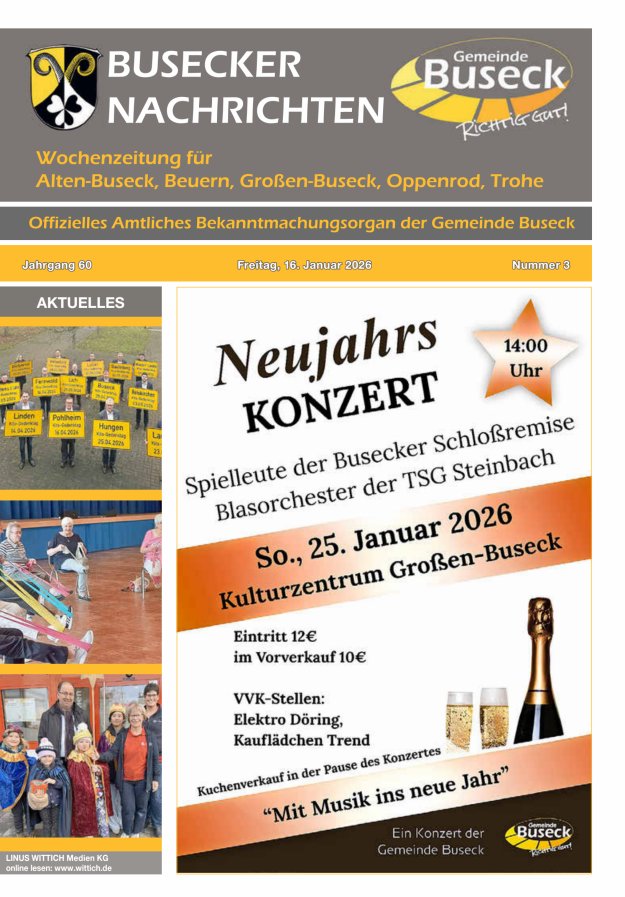 Busecker Nachrichten Titelblatt 03/2026