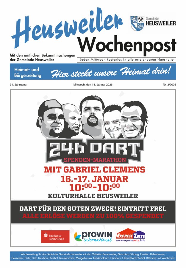 Heusweiler Wochenpost Titelblatt 03/2026