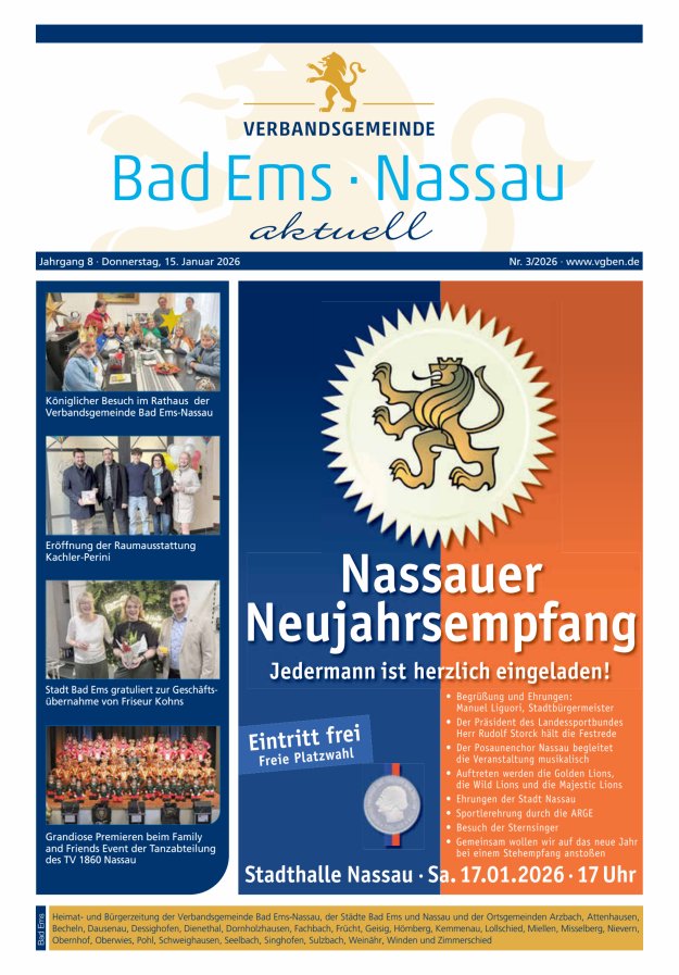 Bad Ems-Nassau aktuell Ausgabe Bad Ems Titelblatt 03/2026