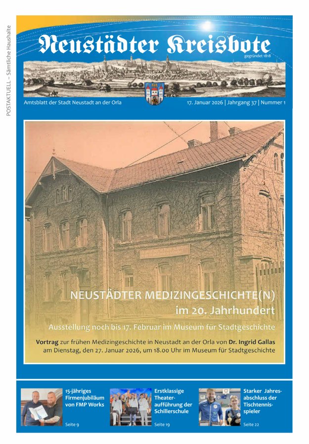 Neustädter Kreisbote Titelblatt 01/2026