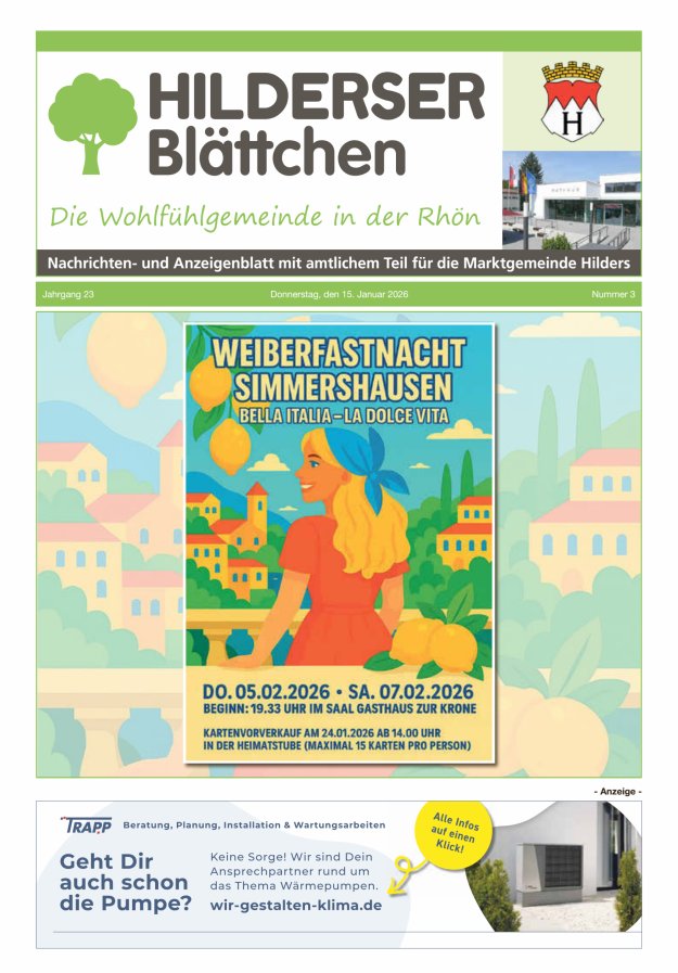 Hilderser Blättchen Titelblatt 03/2026