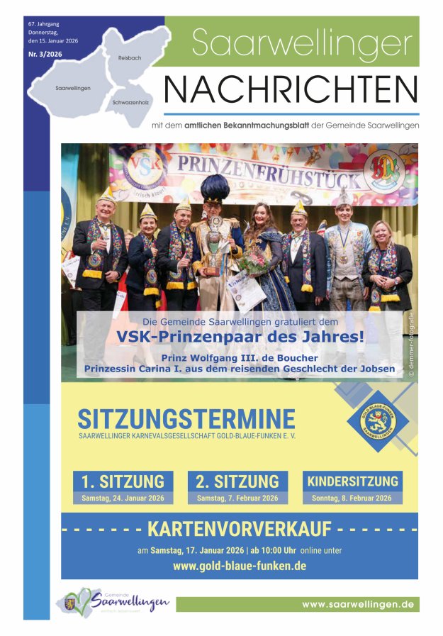 Saarwellinger Nachrichten Titelblatt 03/2026