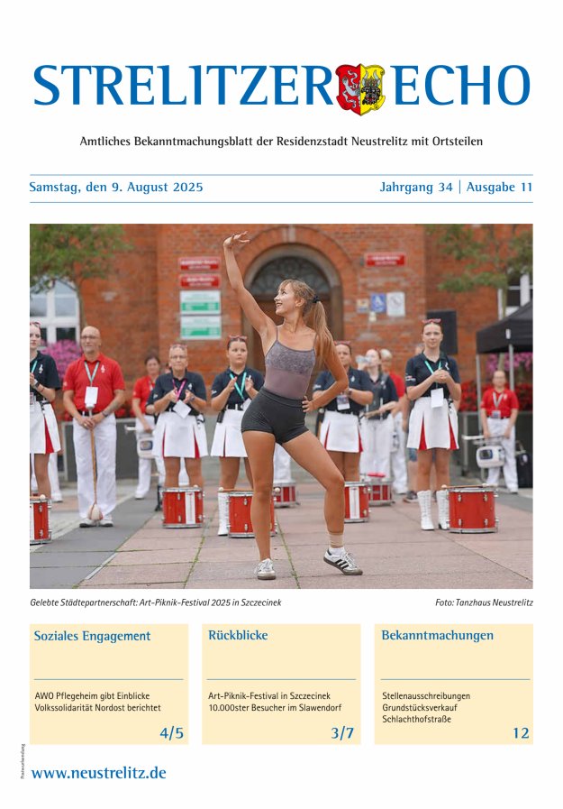 Strelitzer Echo Titelblatt 11/2025