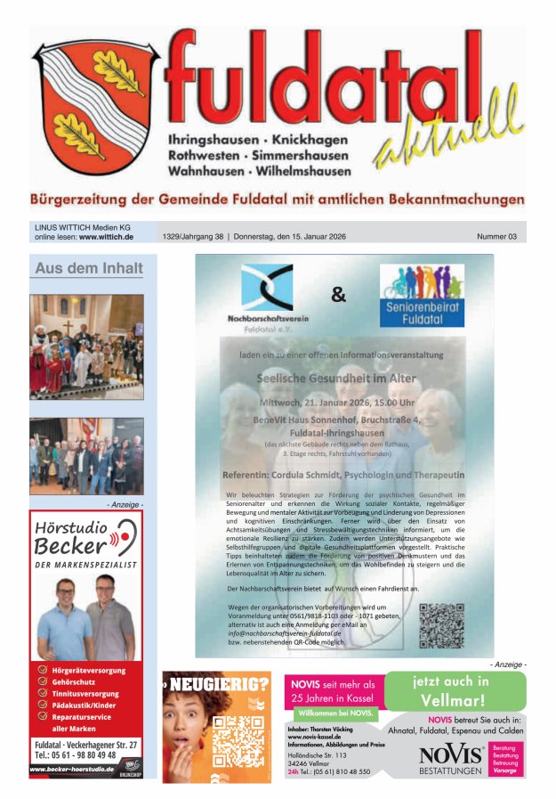 Fuldatal aktuell Titelblatt 03/2026