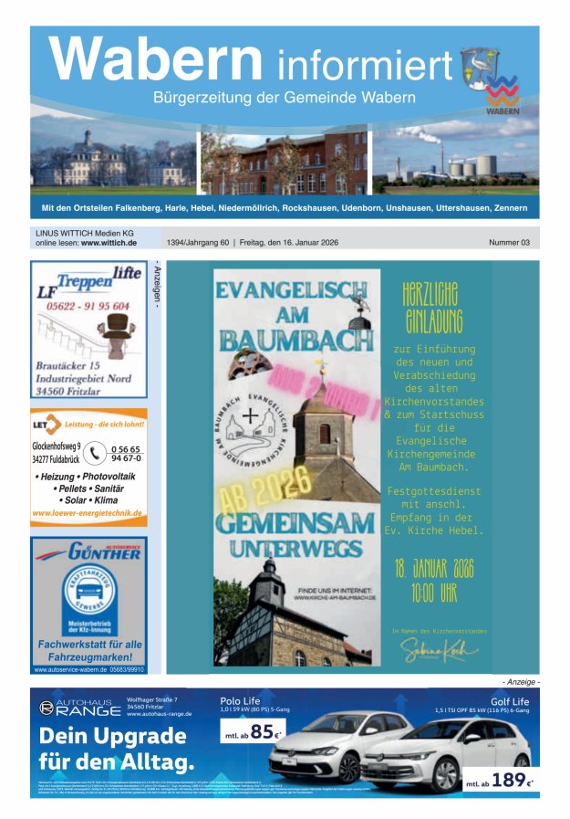 Wabern informiert Titelblatt 03/2026