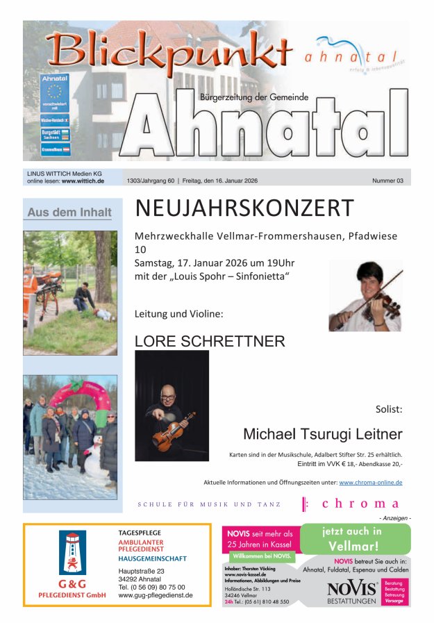 Blickpunkt Ahnatal Titelblatt 03/2026