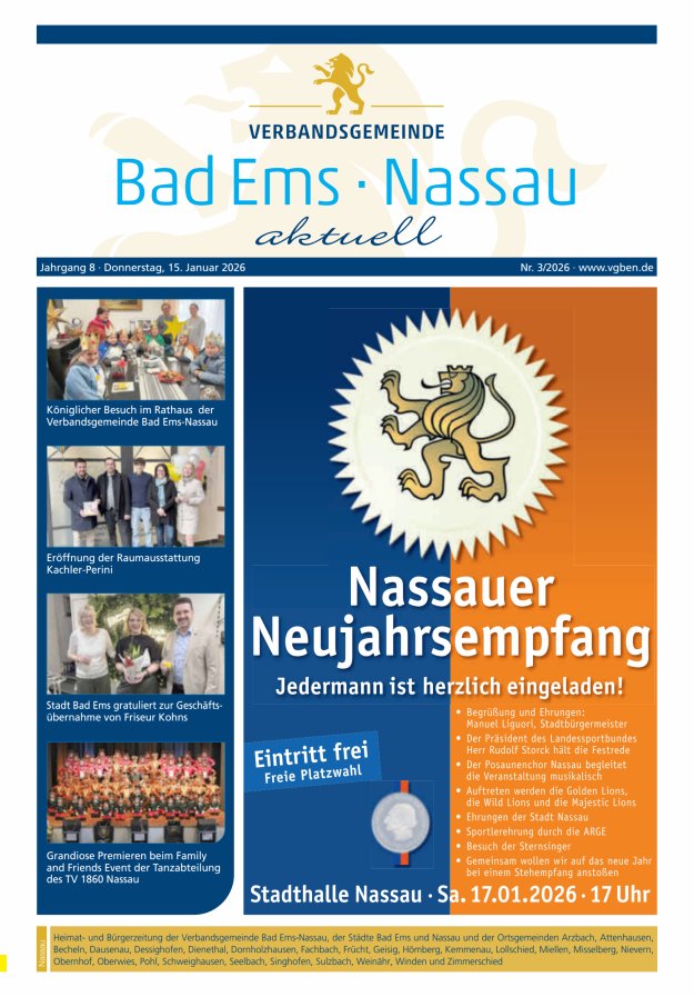 Bad Ems-Nassau aktuell Ausgabe Nassau Titelblatt 02/2026