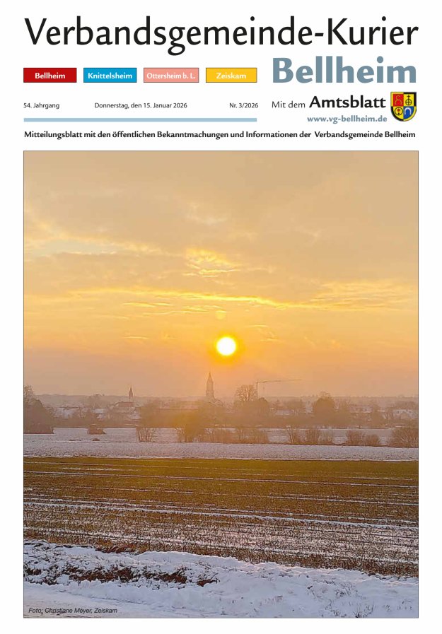 Verbandsgemeinde-Kurier Bellheim Titelblatt 03/2026