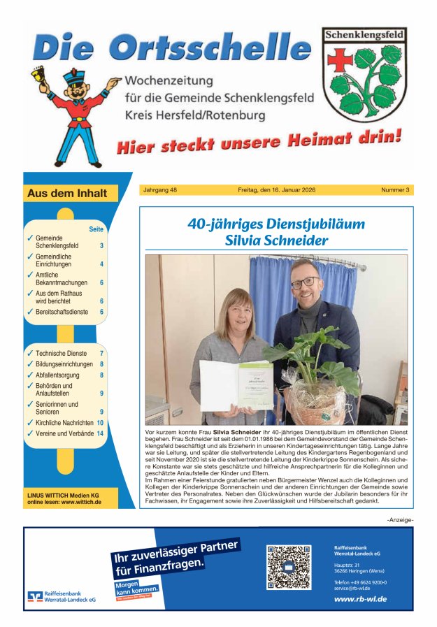Die Ortsschelle Titelblatt 03/2026