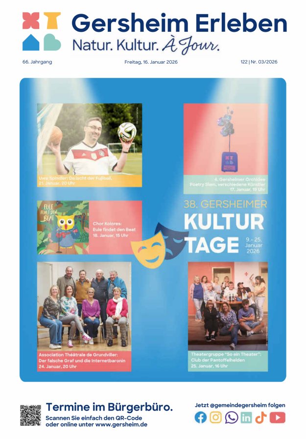 Bekanntmachungsblatt der Gemeinde Gersheim Titelblatt 03/2026