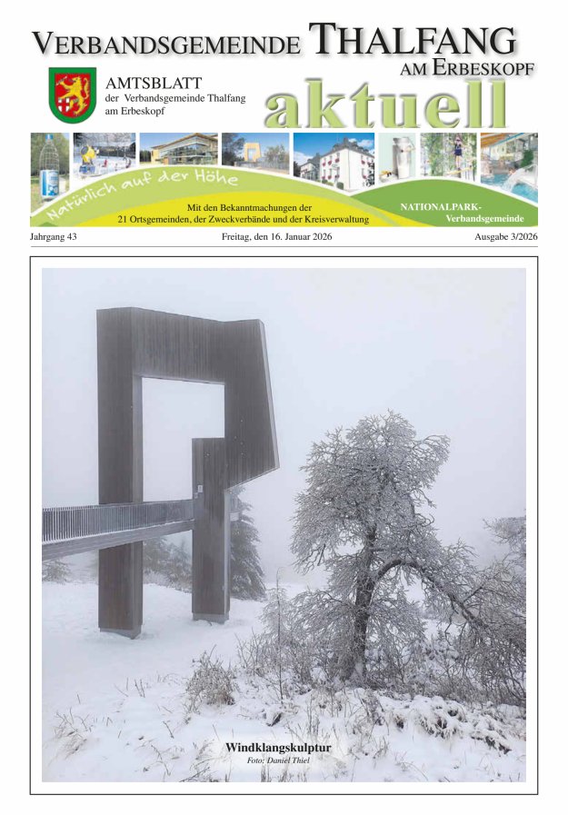 Thalfang aktuell - Amtsblatt VG Thalfang Titelblatt 03/2026