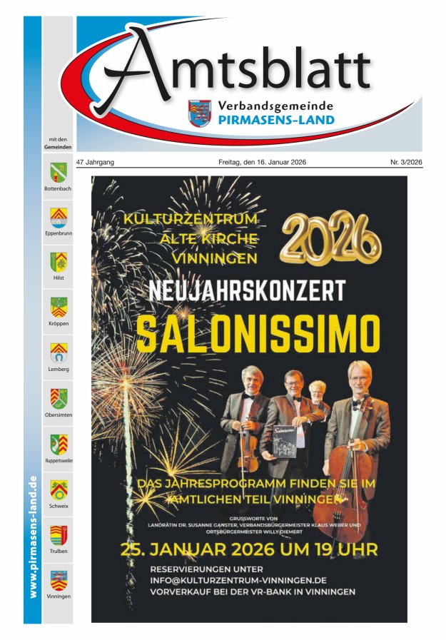 Amtsblatt VG Pirmasens-Land Titelblatt 03/2026