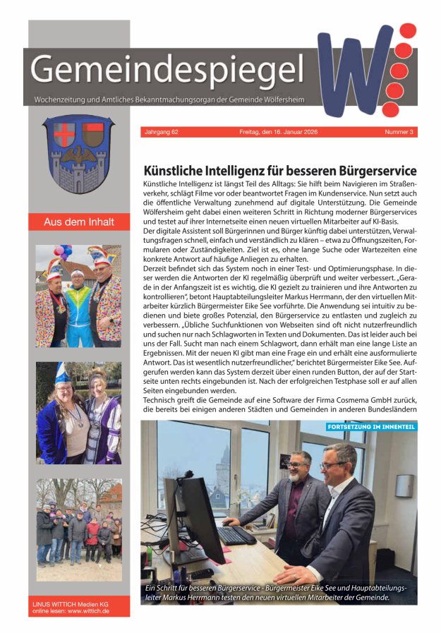 Der Gemeindespiegel Titelblatt 03/2026