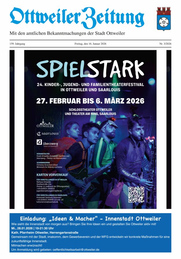 Ottweiler Zeitung Titelblatt 03/2026
