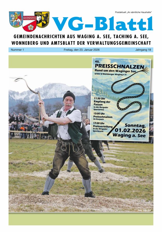 Gemeinde-Zeitung Waging a See Titelblatt 01/2026