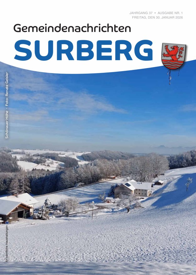 Gemeindenachrichten Surberg Titelblatt 01/2026