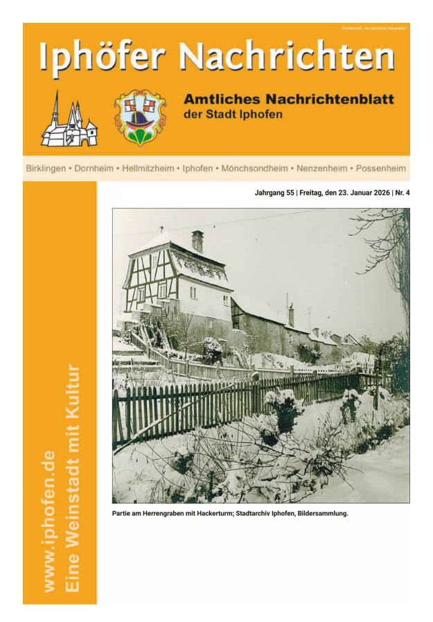 Iphöfer Nachrichten Titelblatt 04/2026