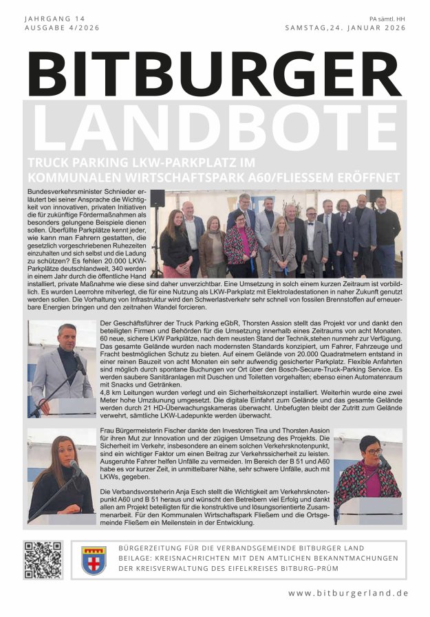 Bitburger Landbote Titelblatt 04/2026