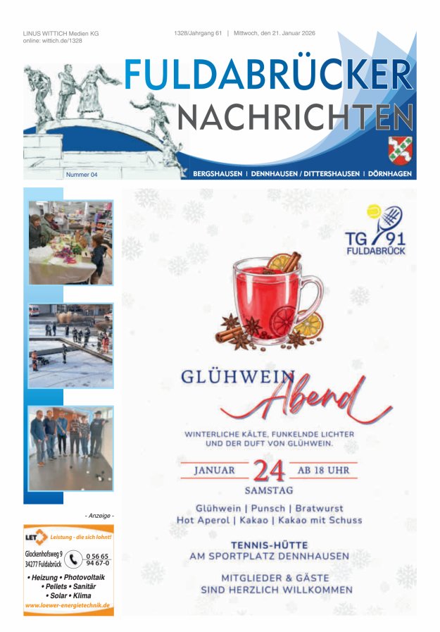 Fuldabrücker Nachrichten Titelblatt 04/2026
