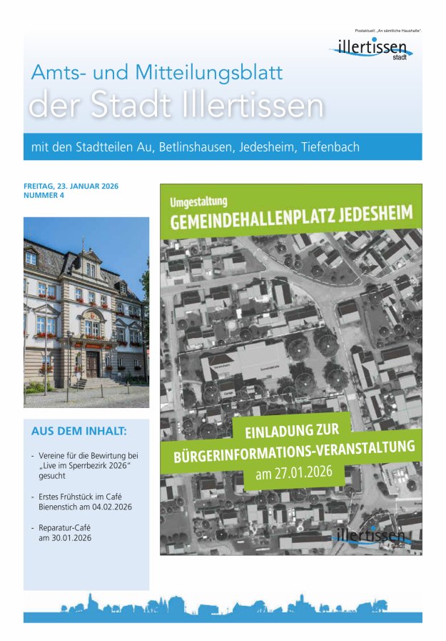 Amts- und Mitteilungsblatt Stadt Illertissen Titelblatt 04/2026