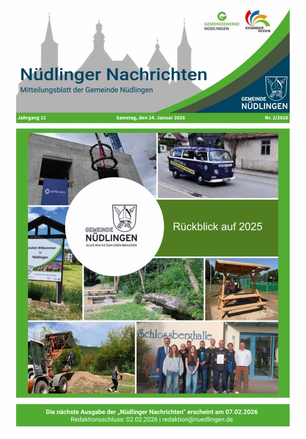 Nüdlinger Nachrichten Titelblatt 02/2026