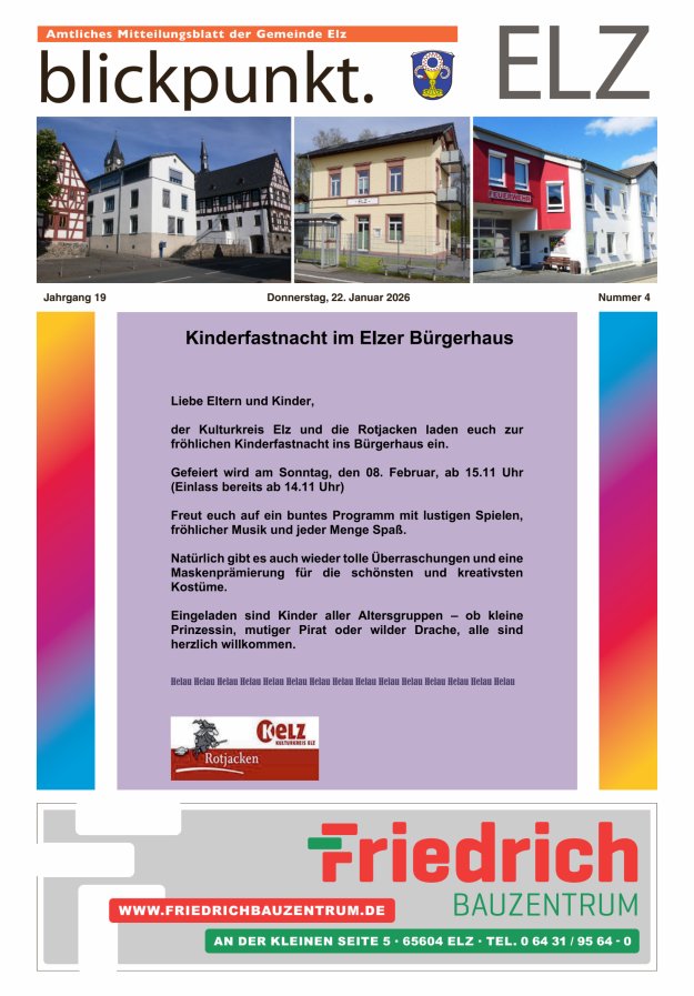 Blickpunkt Elz Titelblatt 04/2026