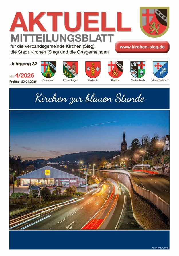 Aktuell - Mitteilungsblatt für die VG Kirchen (Sieg) Titelblatt 04/2026