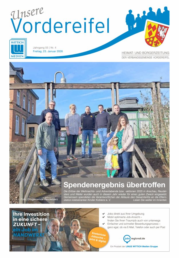 Mitteilungsblatt Vordereifel - Heimat- u Bürgerzeitung der VG Vordereifel Titelblatt 04/2026