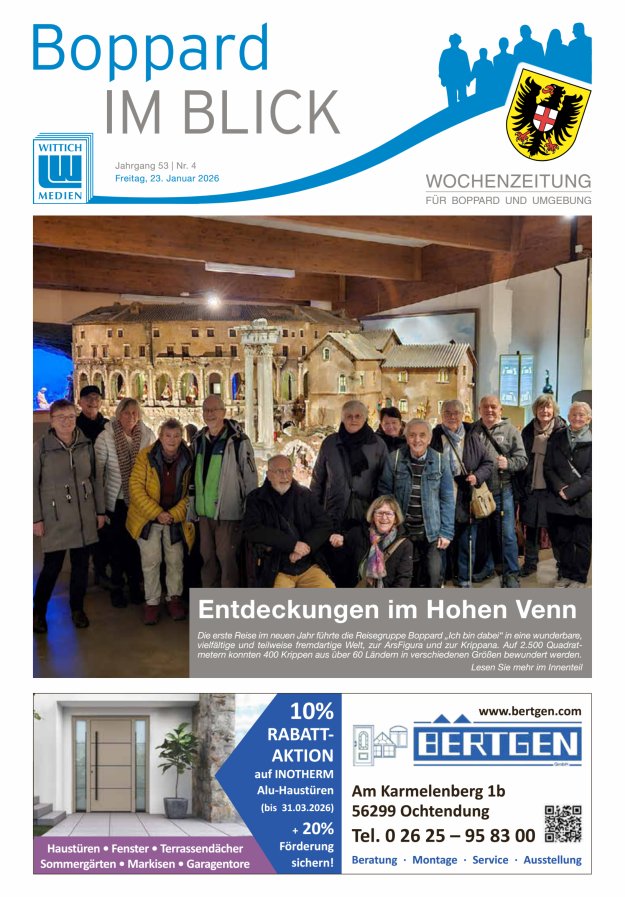 Boppard im Blick - Heimatzeitung für die Stadt Boppard Titelblatt 04/2026