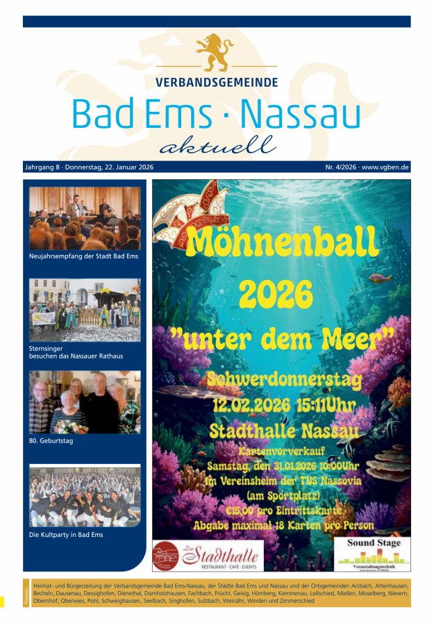 Bad Ems-Nassau aktuell Ausgabe Nassau Titelblatt 03/2026