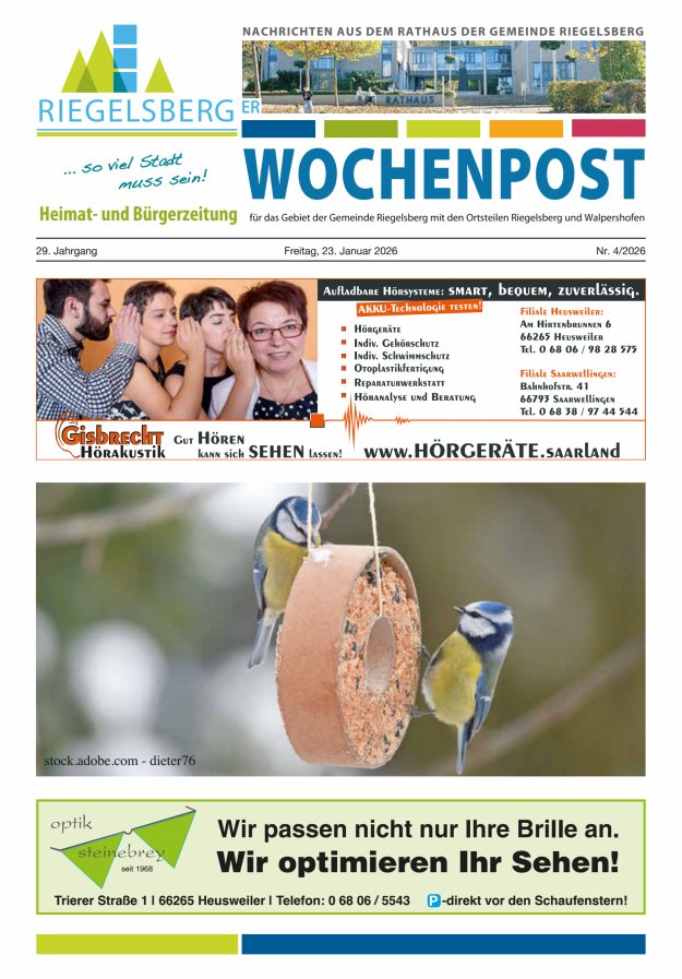 Riegelsberger Wochenpost Titelblatt 04/2026
