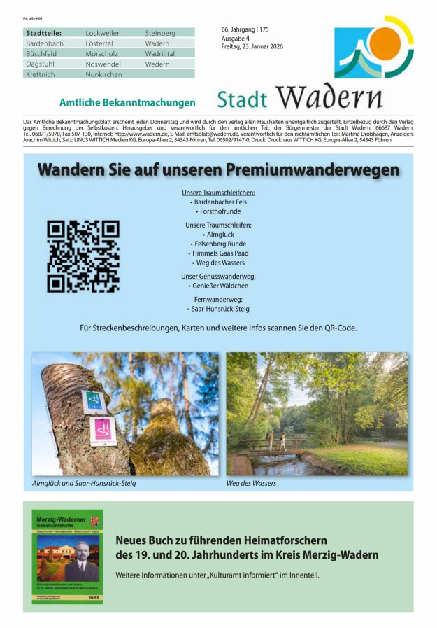 Stadt Wadern Titelblatt 04/2026