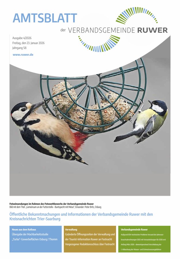 Amtsblatt VG Ruwer Titelblatt 04/2026