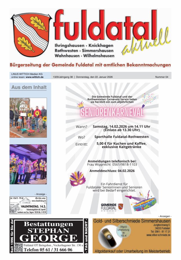 Fuldatal aktuell Titelblatt 04/2026