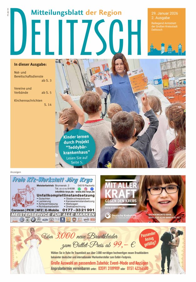 Mitteilungsblatt der Region Delitzsch Titelblatt 02/2026