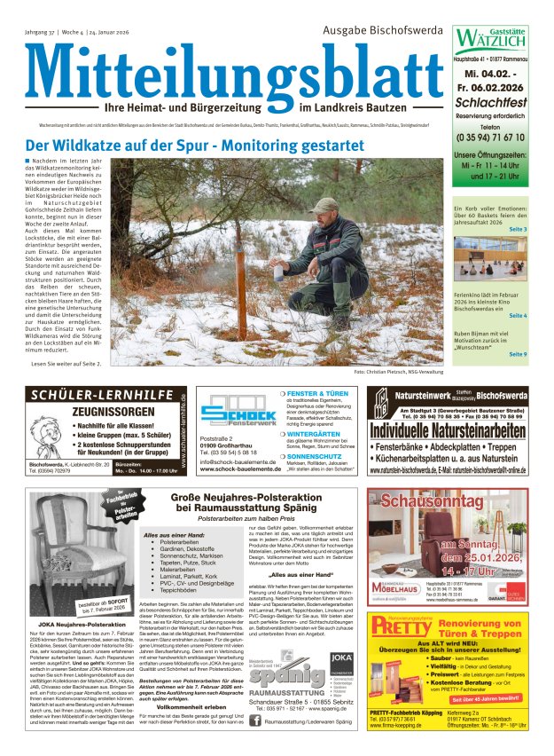 Mitteilungsblatt LK Bautzen Ausgabe Bischofswerda Titelblatt 03/2026