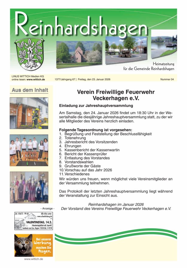 Unser Blättchen Titelblatt 04/2026