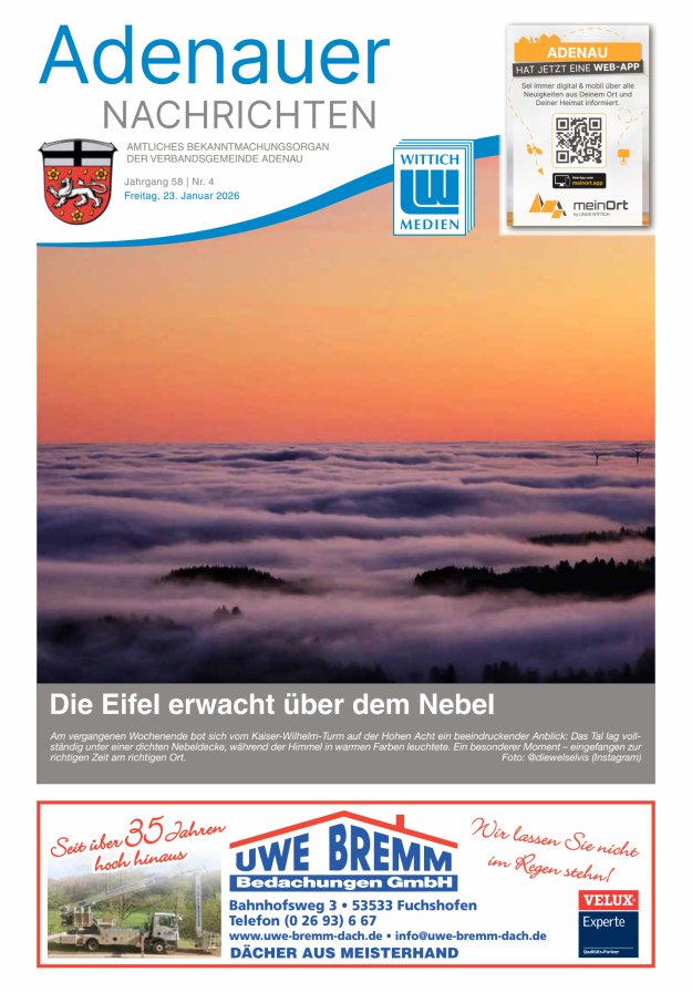 Adenauer Nachrichten Titelblatt 04/2026