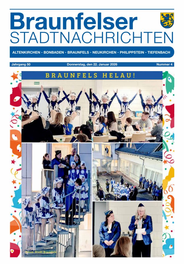 Braunfelser Stadtnachrichten Titelblatt 04/2026