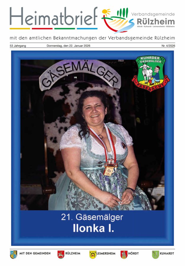 Heimatbrief VG Rülzheim Titelblatt 04/2026