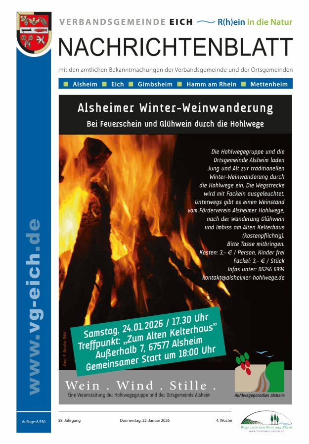 Nachrichtenblatt der VG Eich Titelblatt 04/2026