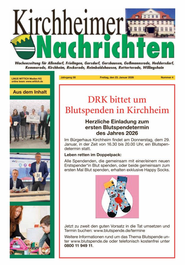 Kirchheimer Nachrichten Titelblatt 04/2026