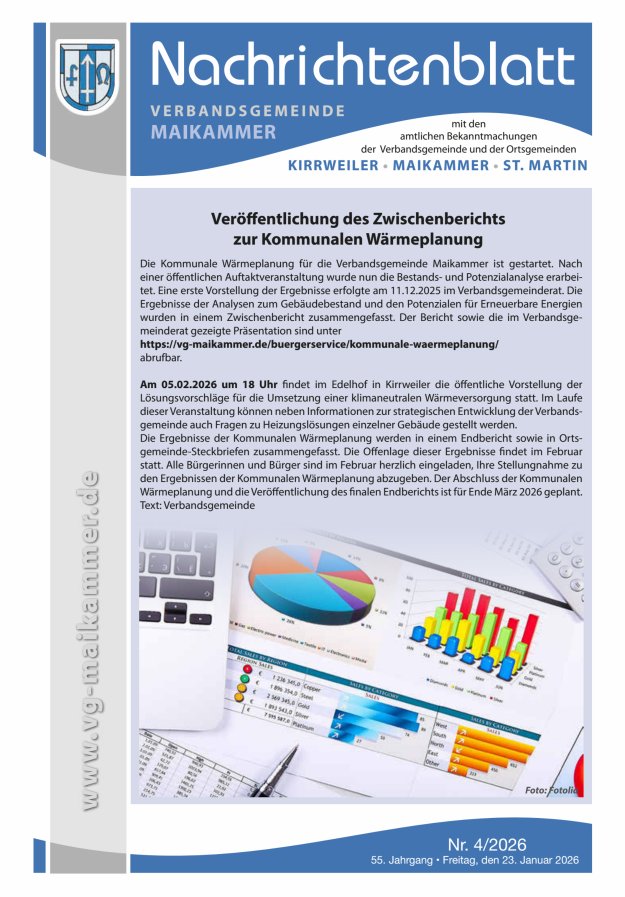 Nachrichtenblatt VG Maikammer Titelblatt 04/2026