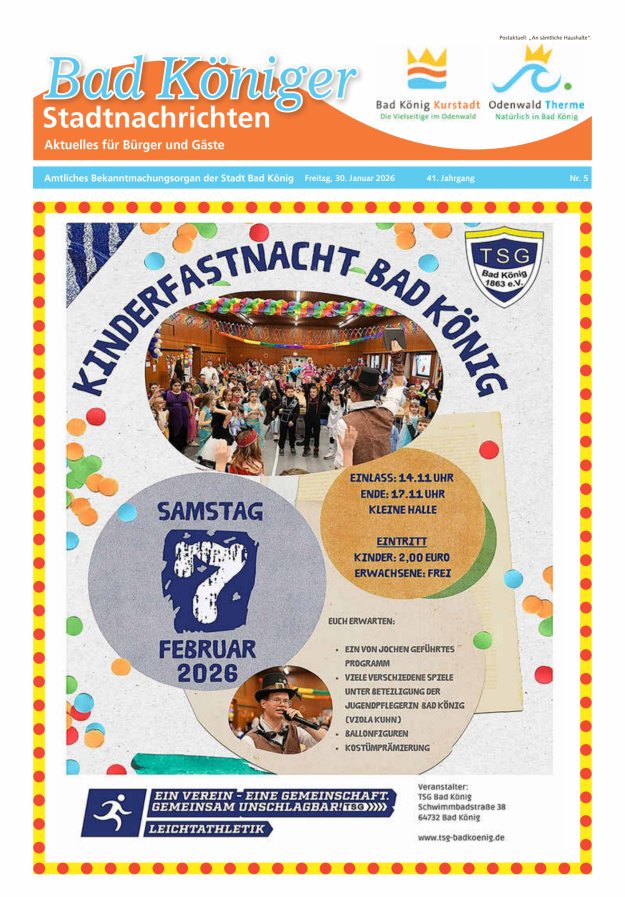 Bad Königer Stadtnachrichten und Badeblatt Titelblatt 05/2026