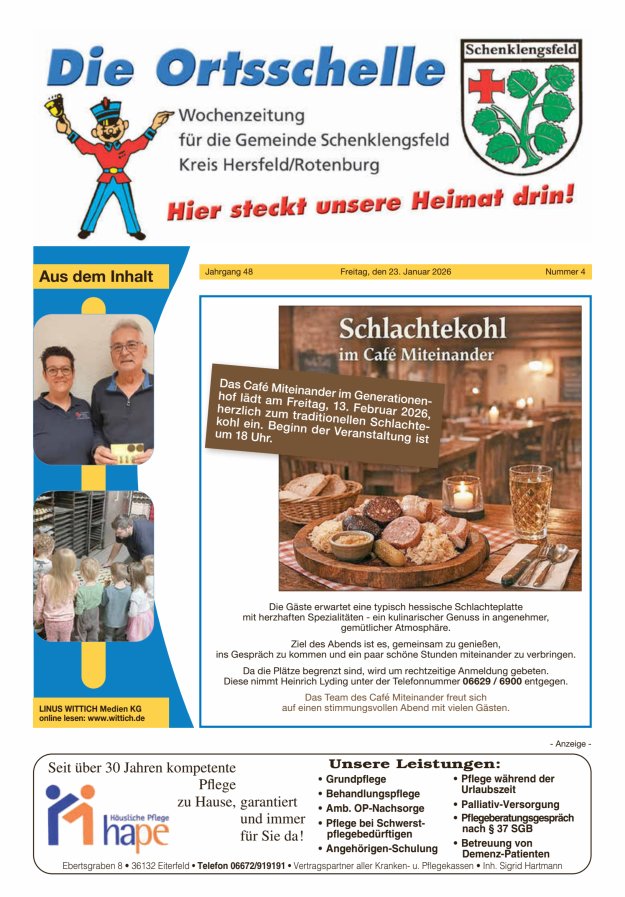 Die Ortsschelle Titelblatt 04/2026