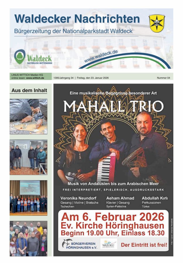 Waldecker Nachrichten Titelblatt 04/2026