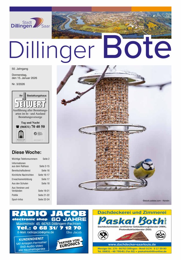 Dillinger Bote Titelblatt 03/2026