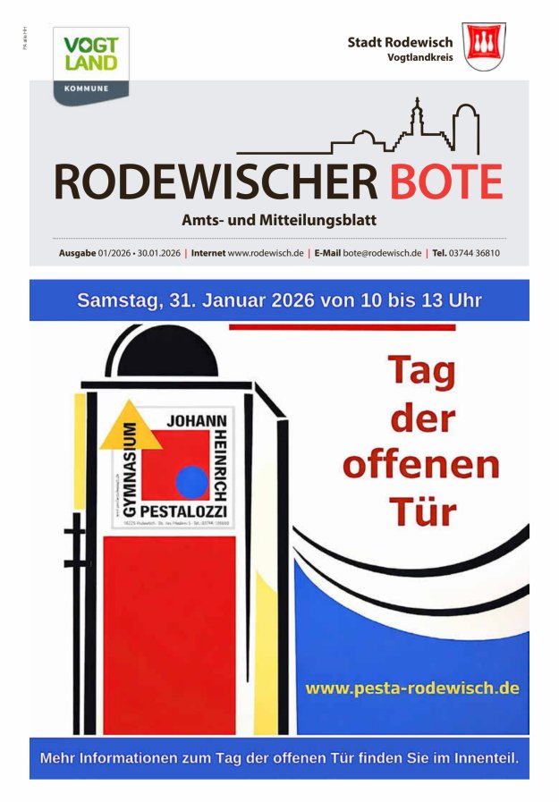 Rodewischer Bote Titelblatt 01/2026